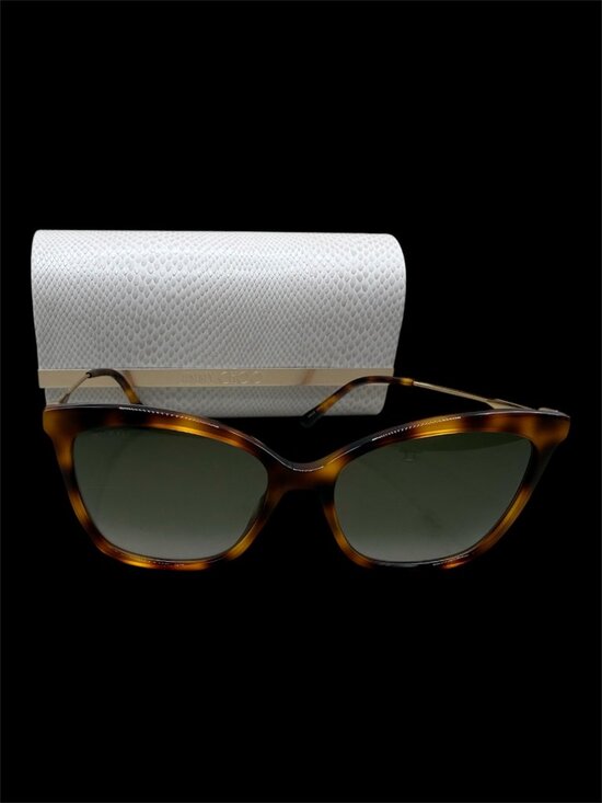 Jimmy Choo MACI/S 086 HA Cat Eye Sunglasses - Havana/Gold/Brown main image 4